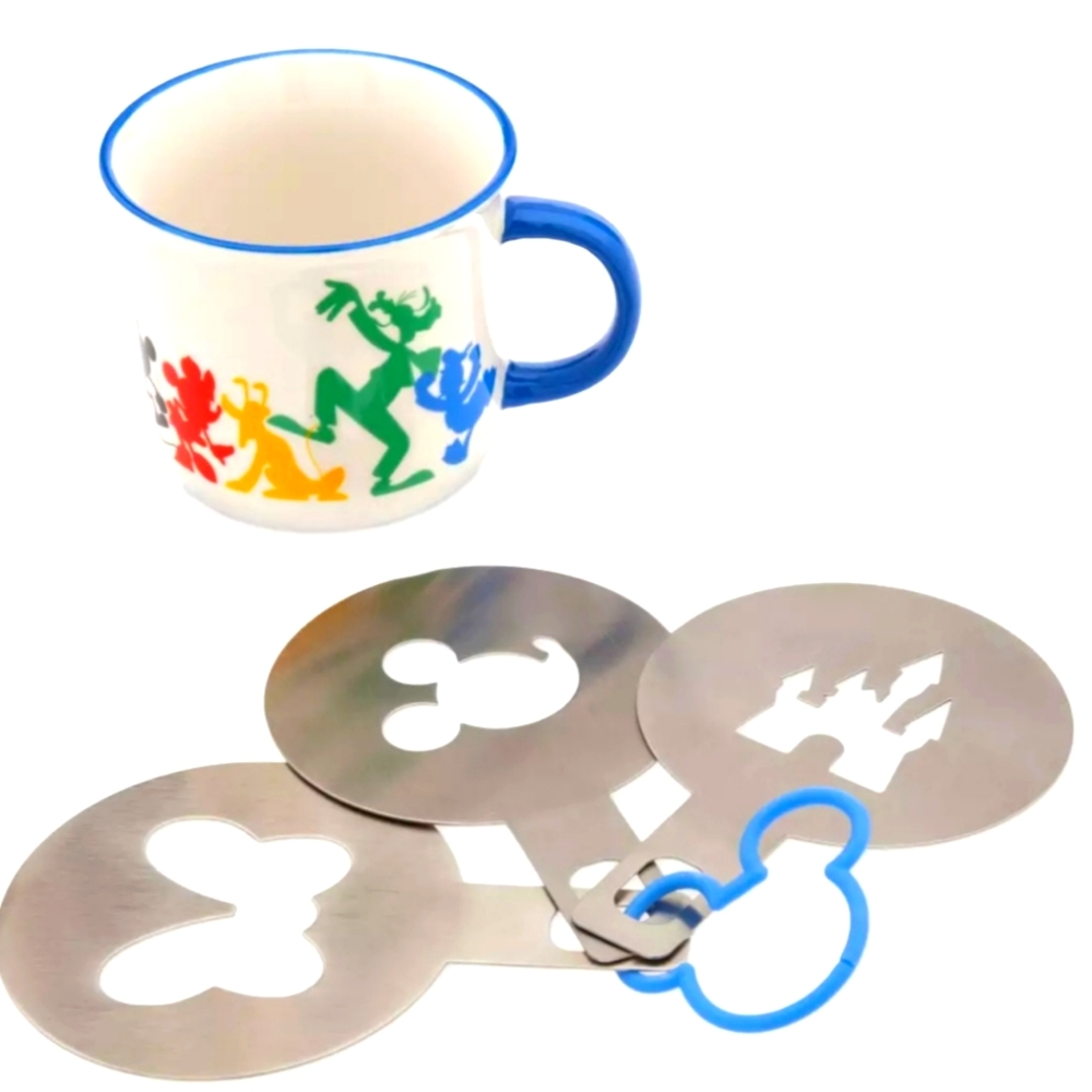 Mickey Mouse and Friends Mug and‎ Coffee Stencil Set (New)